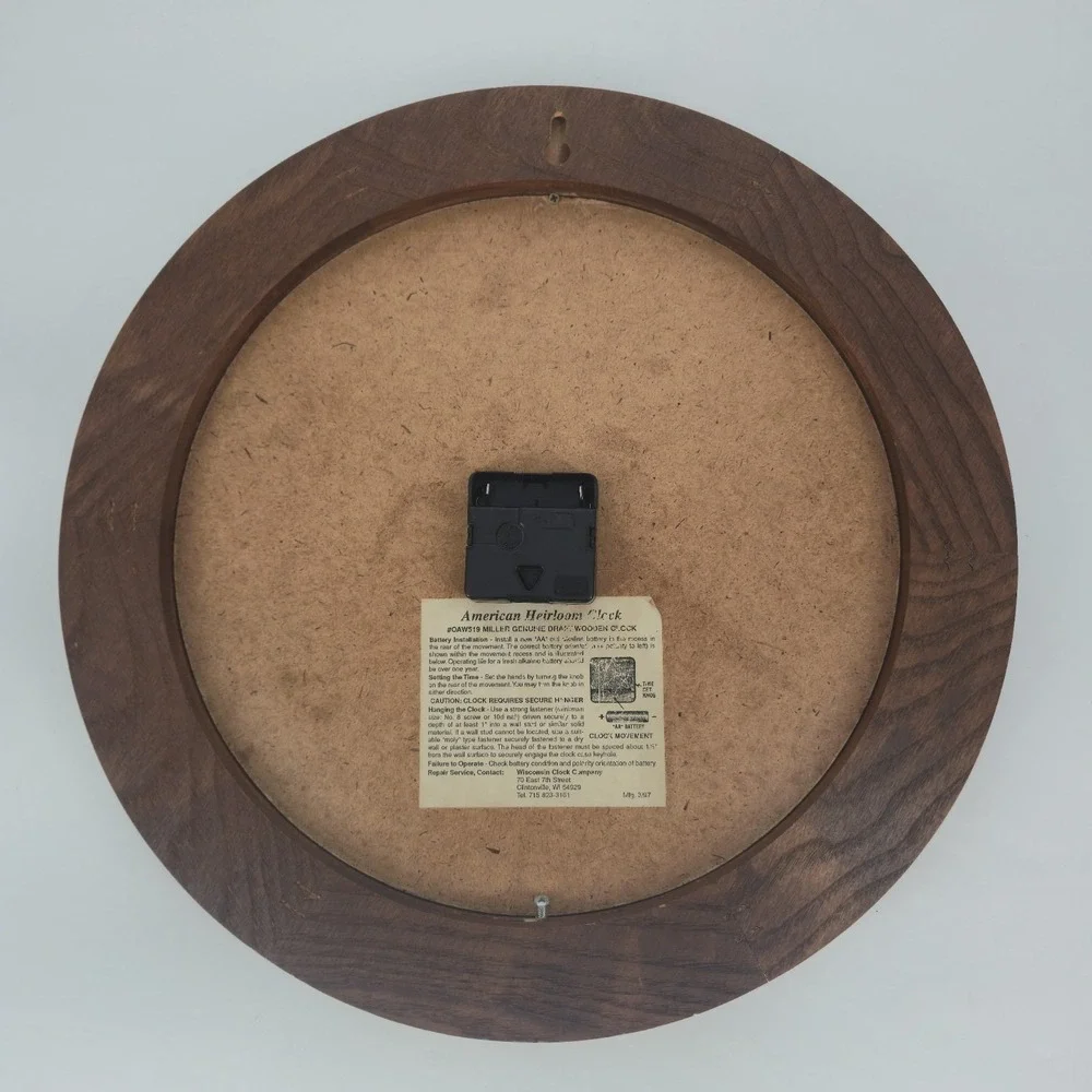Vintage 1997 Miller Genuine Draft Beer Wood Wall Clock 16 Inch Parts REPAIR  USA